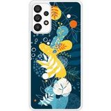 Samsung Galaxy A53 Sea flowers verstevigd hoesje met sublimatie bedrukking