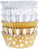 PME Kerstvormpjes met aluminiumcoating, metallic goud en zilver (100 stuks)