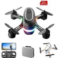 SZSMART H28 Mini Kleuren Geleide Lichtdrone met 720P Dubbele Camera 2 Batterijlevensduur: 8 Min Zwart