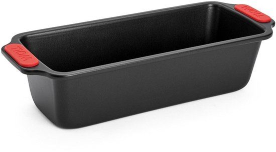 Woll Bakeware 28 cm cakevorm, met hittebestendige siliconen handgrepen tot 230 °C, PFAS-vrij, tweelaagse antiaanbaklaag, gealuminiseerd staal, zwart