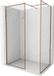 Mexen Kioto-F paroi de douche Walk-in avec cadre 130 x 70 cm, transparent 8 mm, or rose