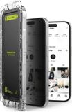 Ringke Easy Slide Privacy Geschikt voor Apple iPhone 16 / 15 | Screen Protector met Jig | 9H Volledig Dekkend Tempered Glass | Case Friendly | Anti-Spy | Gemakkelijke Installatie | 2-Pack