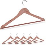 Merkloos Relaxdays Kledinghangers Cederhout - 6 Stuks - Tegen Motten - Broeken - Met Inkepingen - 44 cm