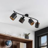 Lindby - Buitenspot - 4-lichts - IJzer, plastic - H: 22 cm - E14 - Zwart, Goud