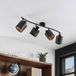 Lindby - Buitenspot - 4-lichts - IJzer, plastic - H: 22 cm - E14 - Zwart, Goud