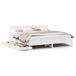 vidaXL Massief houten bed zonder matras, wit, 200x200 cm, van grenenhout