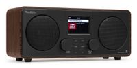 Audizio Foza Internetradio - DAB Radio met Bluetooth, WiFi Radio met FM en Stereo Speakers 50 Watt, 2.8” Display, Wekkerradio met Dual Alarm & Sleeptimer, AUX, USB, MP3, DAB Plus Radio - Hout