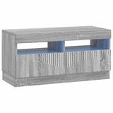 vidaXL - LED - meuble TV - Gris - Sonoma - Bois - plaqué