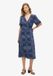 Superdry Midi-wikkeljurk met print - Dames - Jurken - Viscose - Korte mouw - V-hals - Paisley bandana navy