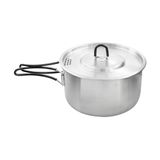 Tatonka Kettle II 1,6 L - outdoor kookpan van roestvrij staal met volumeschaal en inclusief deksel met zeeffunctie - 1,6 liter - Ø 17,5 x 9,0 cm