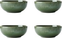 Mikasa Jardin Kom, Schaaltje, Set van 4 Stuks, 15 cm, Groen, Keramiek