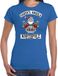 Bellatio Decorations Fout Kerstshirt Santas angels Northpole blauw voor dames XXL