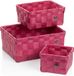 Kela Mand, Set van 3 Stuks, Polypropyleen, Framboos Rood