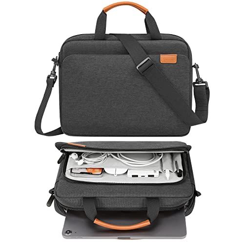 MoKo 9-11 Inch Tablet Sleeve Case, Protective Handle Shoulder Bag Fits iPad air 5 10.9\" 2022, iPad Pro 11 2021-2018, iPad 9/8/7th Gen 10.2, iPad Air 4 10.9, Tab S8 11\"/Tab A 10.1, Black & Gray