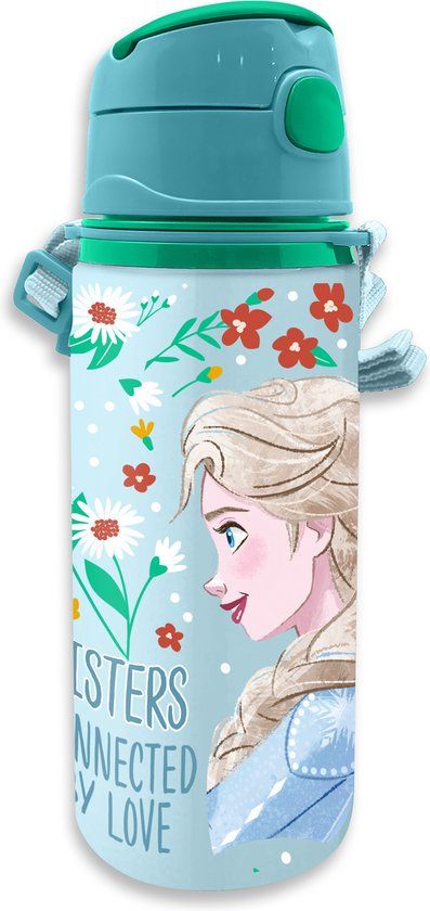 Disney Kids Licensing Aluminium fles met handvat, 600 ml FROZEN