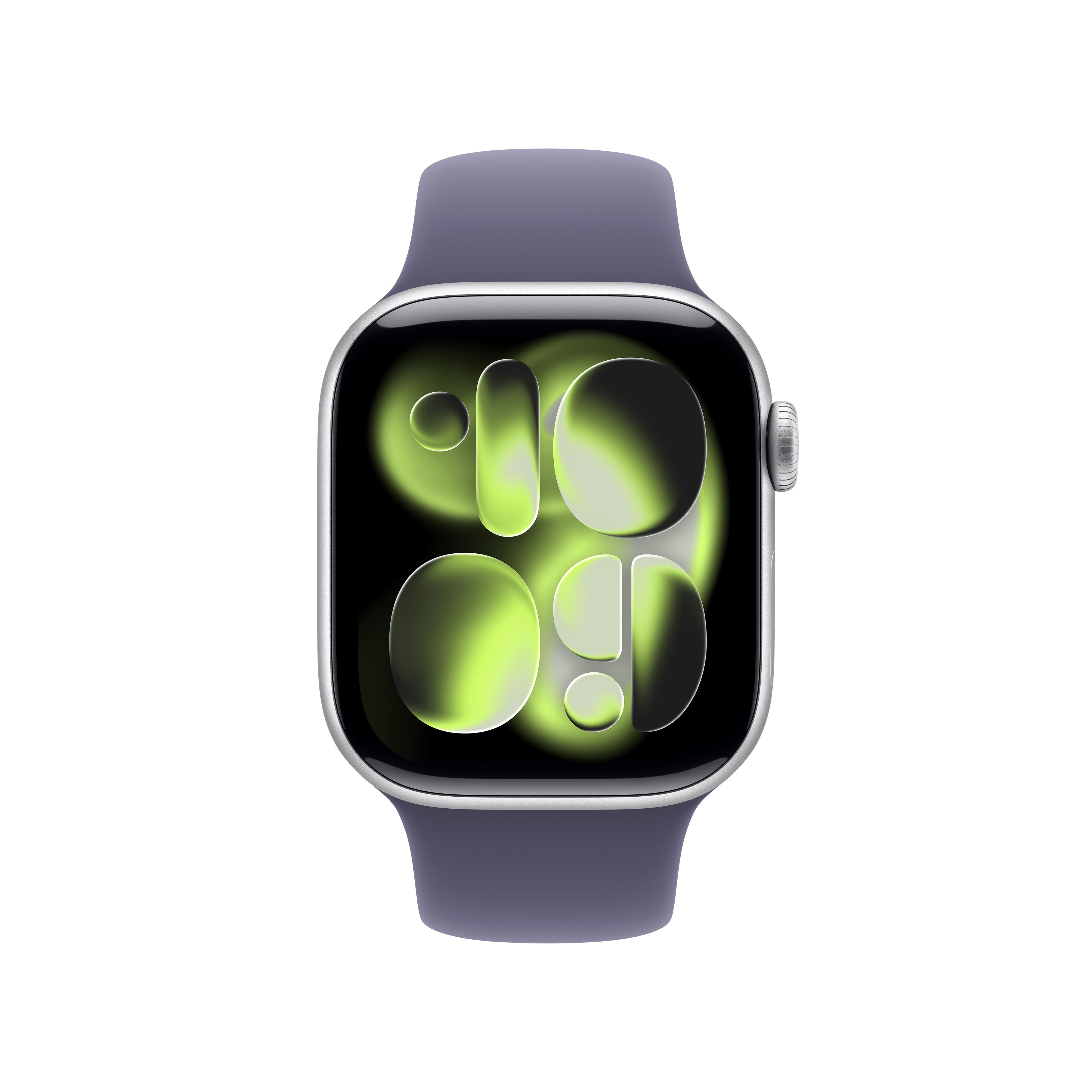 Apple Watch Series 11 OLED 42mm Digital Smartwatch - Silver with Purple Band