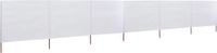 vidaXL Windscherm 6-panelen 800x80 cm stof zandwit