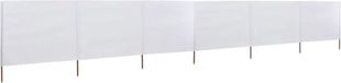vidaXL Windscherm 6-panelen 800x80 cm stof zandwit