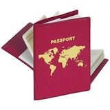 HERMA 5549 RFID Blocker Kaarthoes, rood paspoort, NFC-beschermhoes ter bescherming van creditcards, identiteitskaart, bankkaart, paspoort, paspoorthoes van kunststof