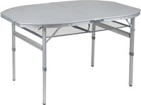 Bo-Camp Premium Ovaal Koffermodel Campingtafel - 120x80 cm - Grijs
