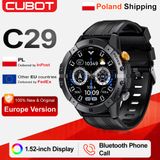 CUBOT Smartwatch C29, 1,52-inch scherm, 1 ATM waterdicht, sportuurwerk, 410 mAh batterij, Bluetooth-bellen, hartslag- en 24-uurs gezondheidsmonitor