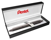Pentel BL407MA-BOX EnerGel Sterling Liquid Gel rollerball in geschenkdoos, behuizing antraciet, lijndikte 0,35 mm, kogeldiameter 0,7 mm, schrijfkleur zwart