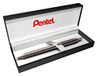 Pentel BL407MA-BOX EnerGel Sterling Liquid Gel rollerball in geschenkdoos, behuizing antraciet, lijndikte 0,35 mm, kogeldiameter 0,7 mm, schrijfkleur zwart