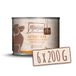 MjAMjAM - Premium natvoer voor honden - sappige pure kip, pak van 6 (6 x 200 g), graanvrij met extra vlees