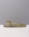 Ilse Jacobsen Slippers met enkelband en glitter CHEERFUL10G - 780 Platin