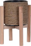 Koopman Bloempot met touwafwerking op standaard 23cm