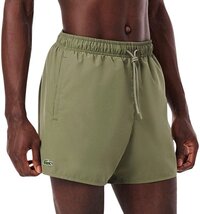Lacoste Medium Cut Zwemshort Heren - Olijfgroen - Maat S