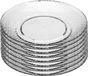 Secret de Gourmet assiettes de dîner incassables - 8x - plastique - style martelé - transparent - Dia 27 cm