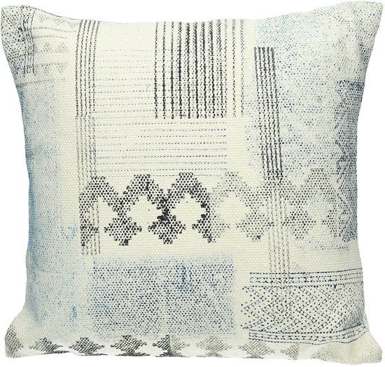 Pomax Spiritual Niya Kussen Katoen Naturel - 45 x 45 cm - Wit