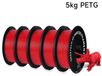 PETG filament pour imprimantes 3D - 1,75 mm - 5 kg - Rouge
