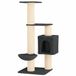 vidaXL Tour pour chat avec poteaux à gratter en sisal Gris foncé 137 cm