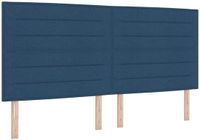 vidaXL Boxspringbed met hoofdeinde Blauw 200 x 200 cm Stof