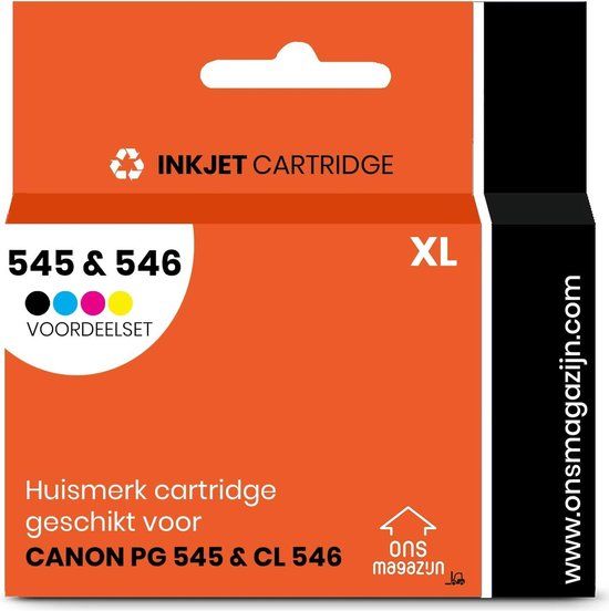 G&G - Voordeelset - Vervanger voor Canon 545 XL & 546 XL - Zwart, Tri-Color