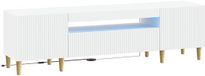 vidaXL LED tv-meubel ARNHEM 153 x 35 x 43 cm Wit Bewerkt hout