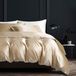 TRANKIELO® - Housse de couette beige 220 x 240 cm – Ensemble 3 pièces – Satin microfibre – Fermeture éclair et taies d'oreiller 80 x 80 cm