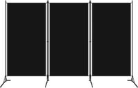 vidaXL Kamerscherm met 3 panelen 260x180 cm zwart