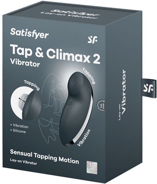 Satisfyer Tap & Climax 2 Erotische massager Grijs