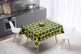 Bonamaison Tafelkleed, Anti-Mold, Sneldrogend, Waterdicht, 100% Polyester Tafellaken, Neon Geel, Rook, 140 x 140 Cm