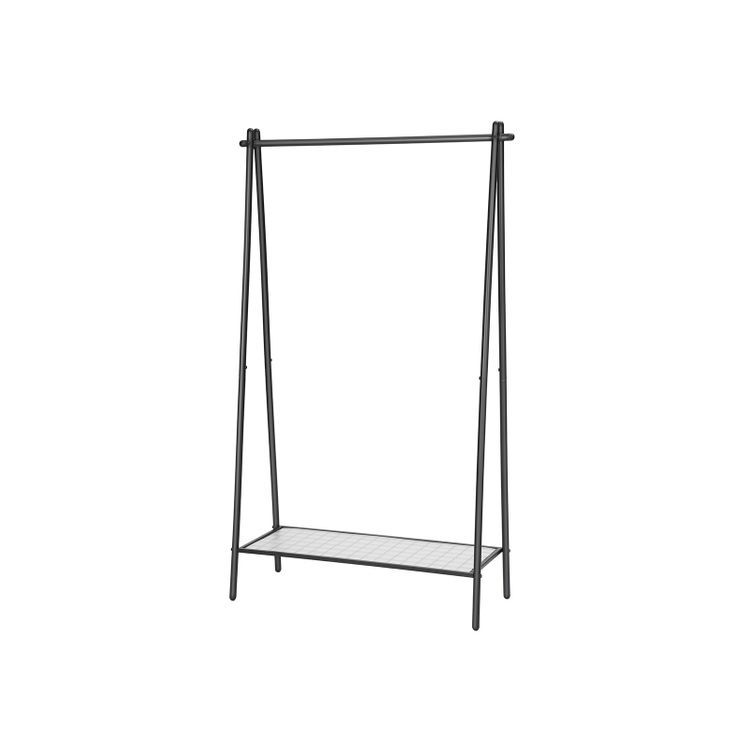 Songmics Indoor Black Steel Matte Clothes Rack 92.5 x 33.5 x 153 cm
