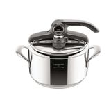 Lagostina Diva Snelkookpan, 5 l, van roestvrij staal, inclusief mand, met Lagofusion®-bodem en 2-drukventiel, geschikt voor inductie