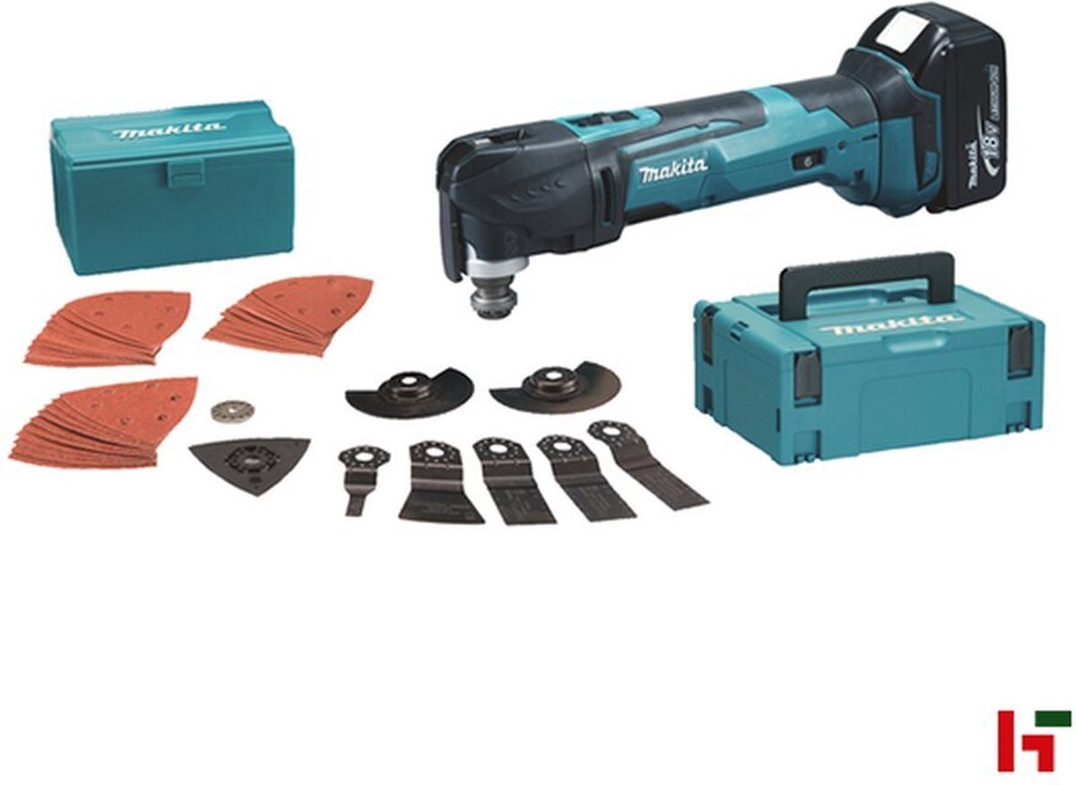 Makita multitool DTM51T1JX2 accu multitool LXT 18V + 1 accu BL1850B + Makpac + accessoires