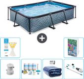 EXIT Toys EXIT Rechthoekig Stone Frame Zwembad - 300 x 200 x 65 cm