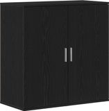 vidaXL Dressoir Zwart Eiken 79 x 38 x 80 cm Bewerkt Hout