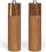 LIVOO Set de moulins à sel et poivre, 2 pièces, MEN425, 40 ml, bois d'acacia, meule en céramique, intensité de mouture réglable