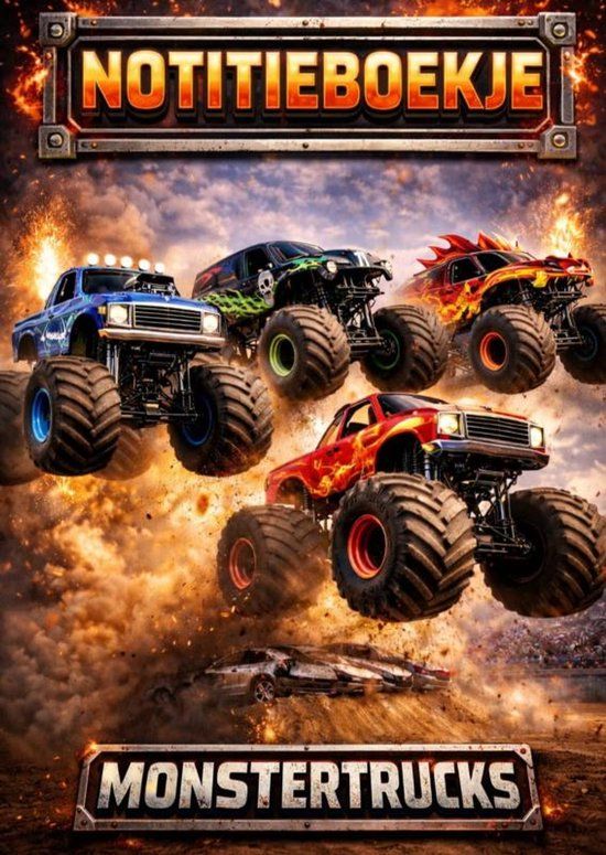 Notitieboekje, Bookmundo Notitieboekje, Monstertrucks