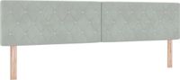 vidaXL Boxspringbed met hoofdeinde Lichtgrijs 200 x 200 cm Fluweel
